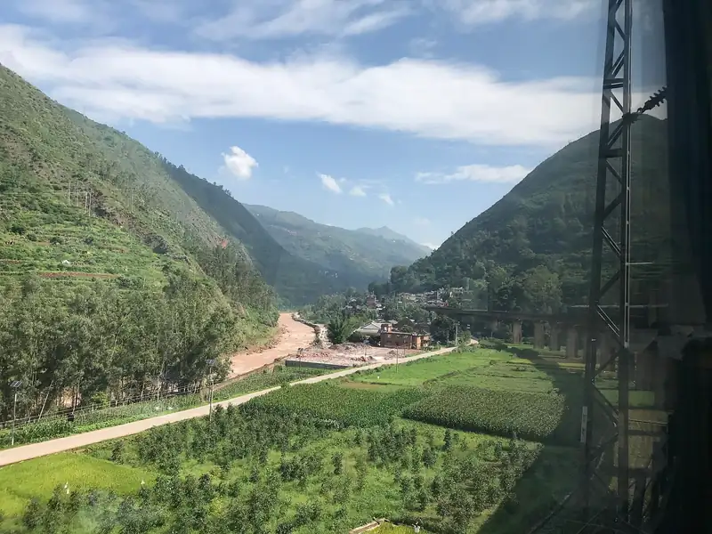 The Longchuan River running through the old salt town of Heijing