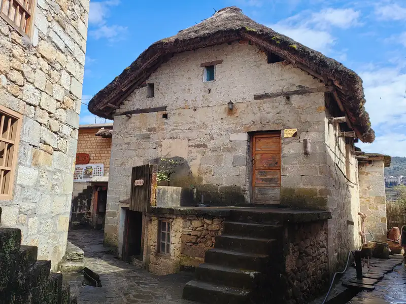 Azheke, a Hani village of thatched mushroom houses